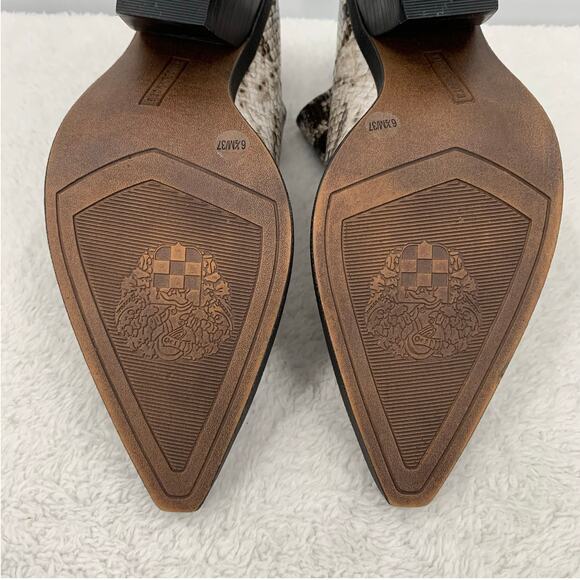 Vince Camuto Vp-Bibestie size 6.5M Ankle Bootie Snakeskin Pointed Toe Mob Wife - Picture 15 of 15